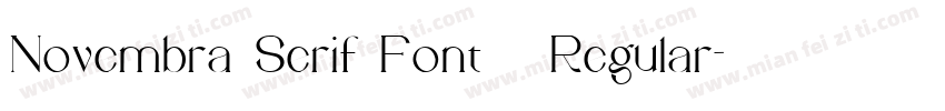 Novembra Serif Font   Regular字体转换